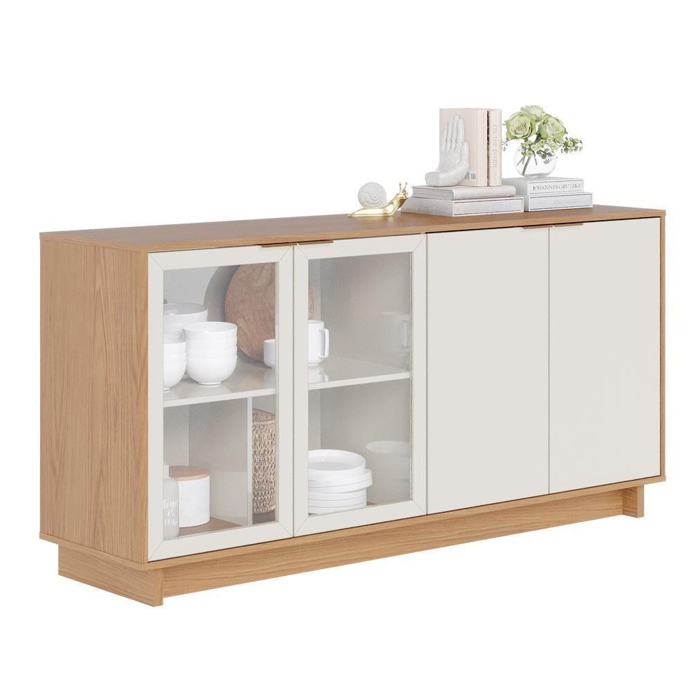 Aparador Buffet 04 Portas Áustria C04 Freijó Off White - 1