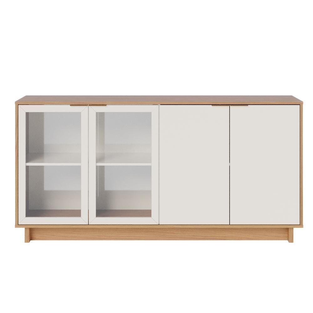 Aparador Buffet 04 Portas Áustria C04 Freijó Off White - 4