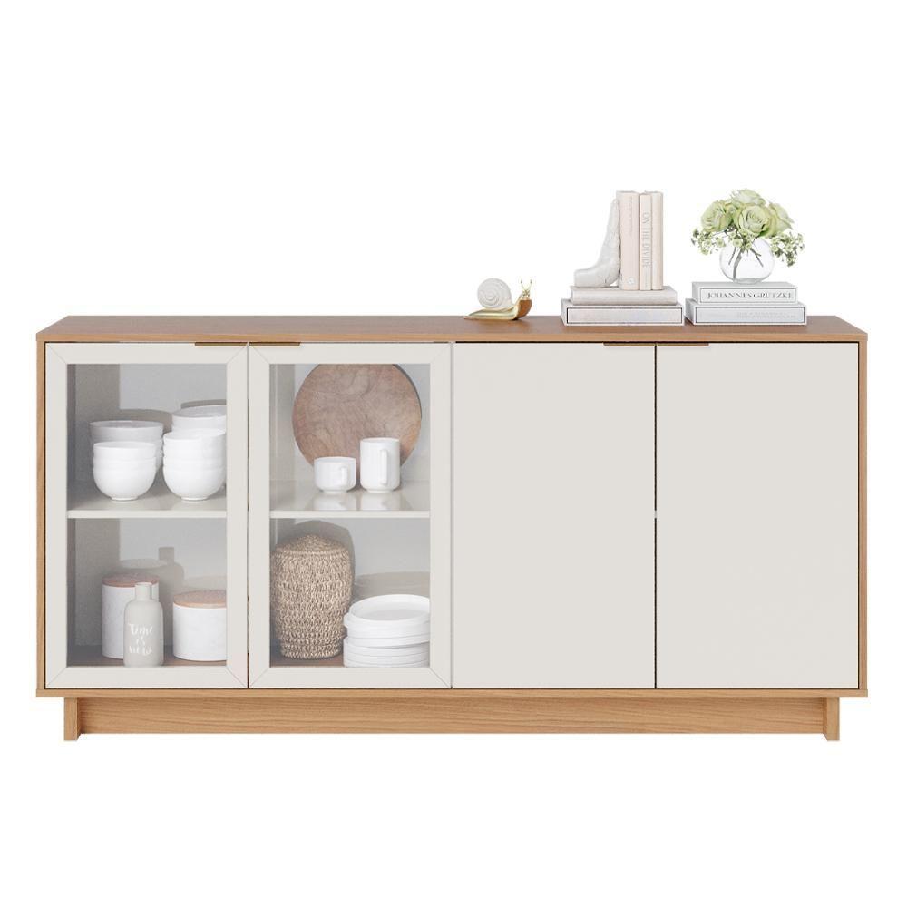 Aparador Buffet 04 Portas Áustria C04 Freijó Off White - 11