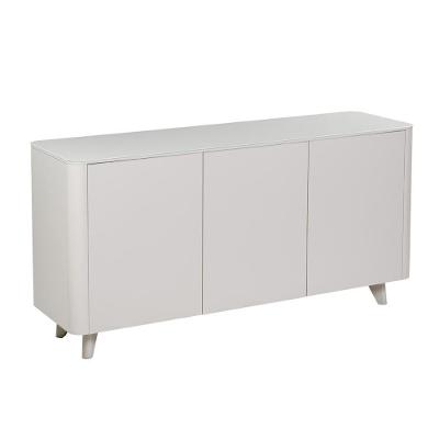 Buffet Luxemburgo Univ 150 Cm Tampo De Madeira Com Branco Acetinado
