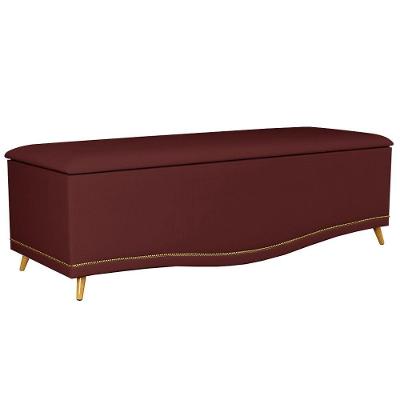 Calçadeira Baú 160Cm Suede Vinho