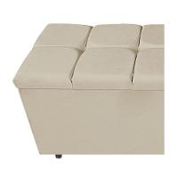 Calçadeira Estofada Manchester 140cm Casal Corano Bege - 3