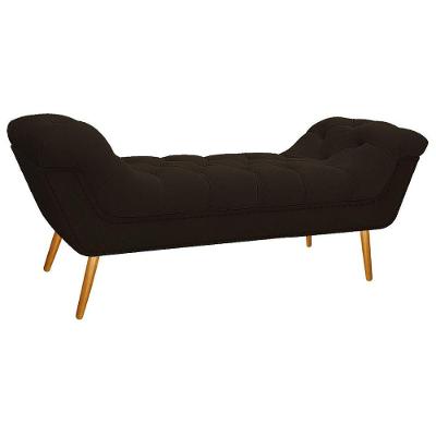 Calçadeira Estofada Veneza 160cm Corano Marrom