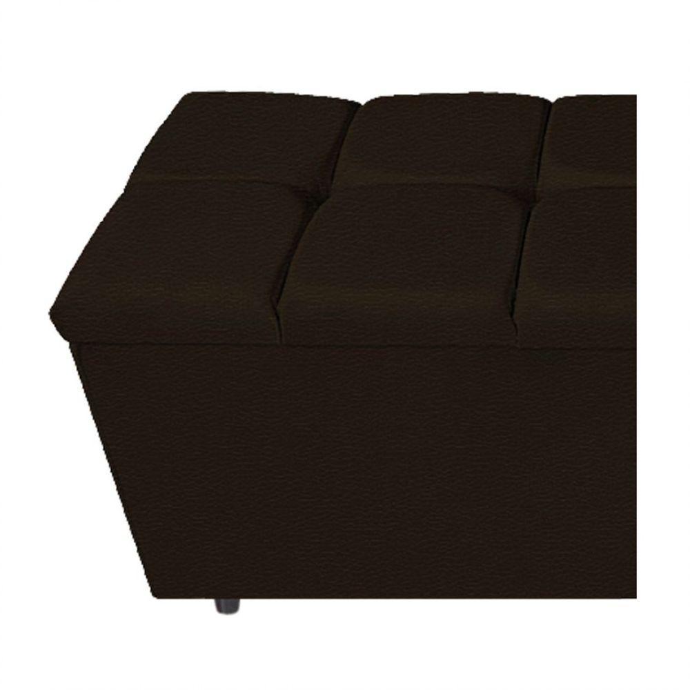 Calçadeira Estofada Manchester 140cm Casal Corano Marrom - 3