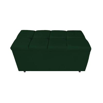 Calçadeira Estofada Manchester 90 Cm Solteiro Suede Verde