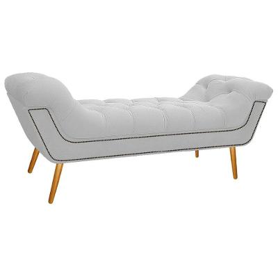 Calçadeira Estofada Veneza 195cm Corano Branco