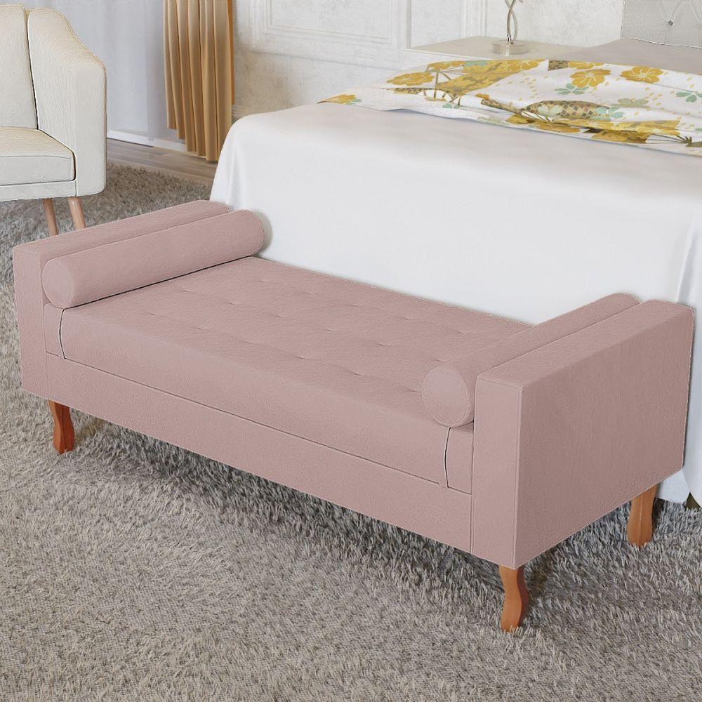 Recamier Baú Félix Solteiro 120cm Suede Rosê - 4