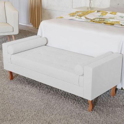 Recamier Baú Félix Solteiro 140cm Corano Branco