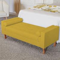 Recamier Baú Félix Solteiro 100cm Suede Amarelo - 5