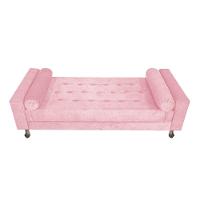 Recamier Baú Félix Solteiro 120cm Suede Rosa Bebê - 4