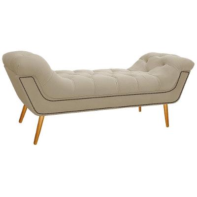 Calçadeira Estofada Veneza 195cm Corano Bege