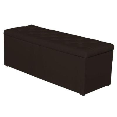Calçadeira Baú 160cm Paris Corino Marrom
