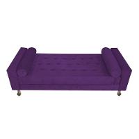 Recamier Baú Félix Solteiro 160cm Suede Roxo - 6