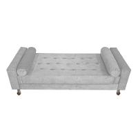 Recamier Baú Félix Solteiro 90cm Suede Cinza - 5