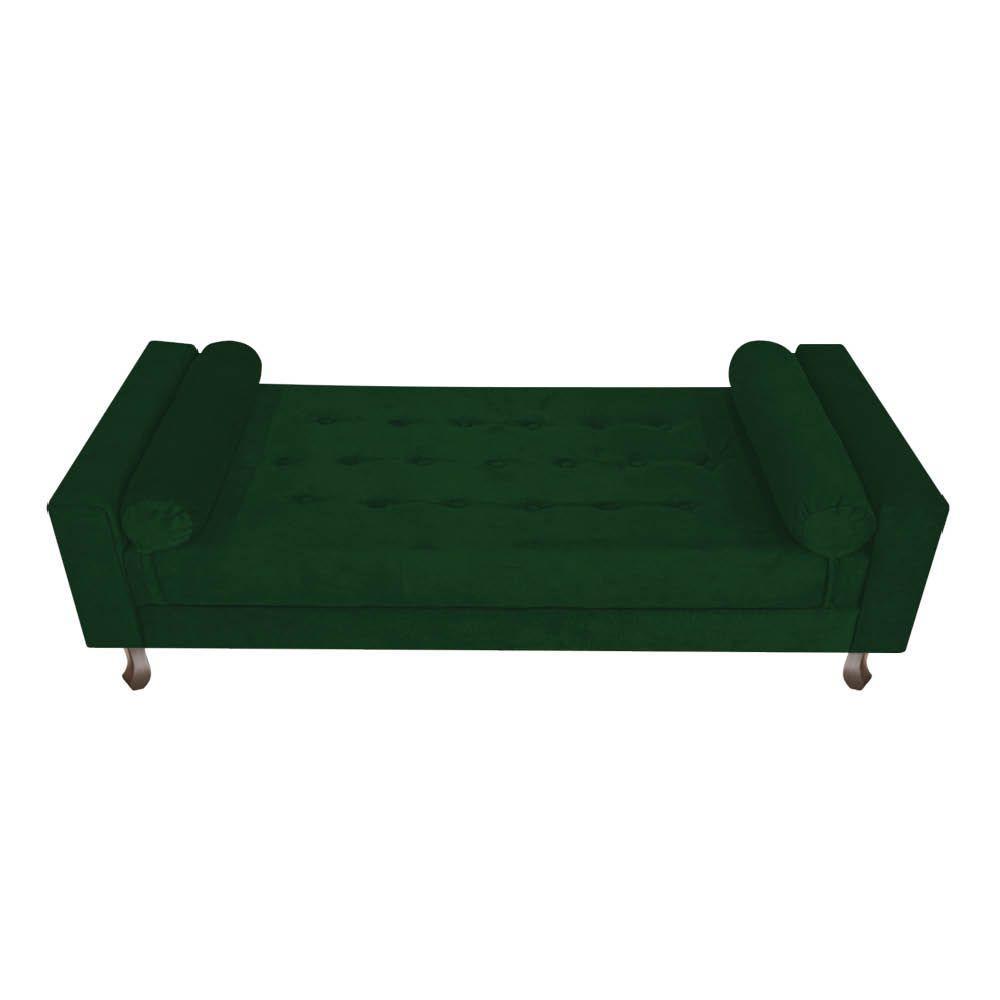Recamier Baú Félix Solteiro 100cm Suede Verde - 5