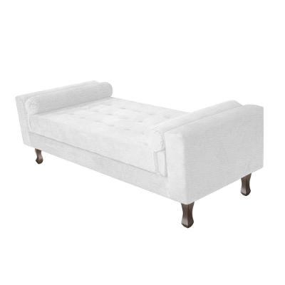 Recamier Baú Félix Solteiro 120cm Corano Branco