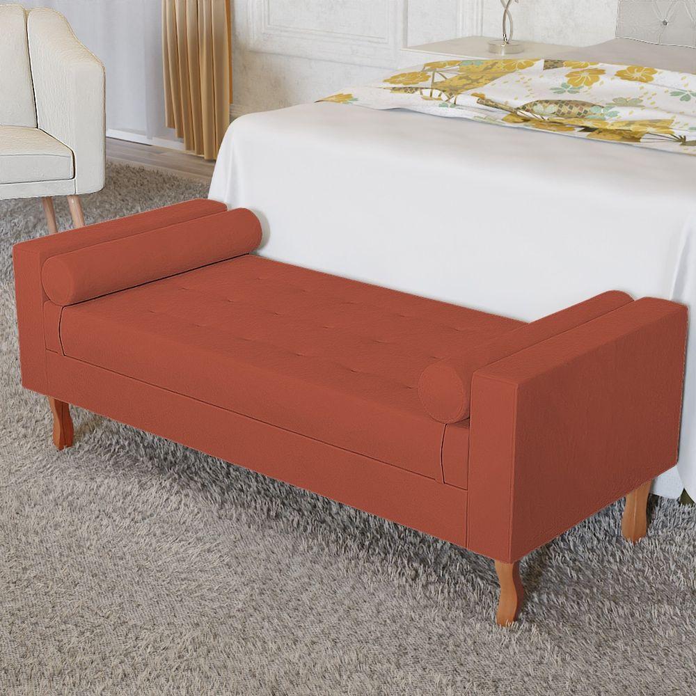 Recamier Baú Félix Solteiro 160cm Suede Terracota - 5