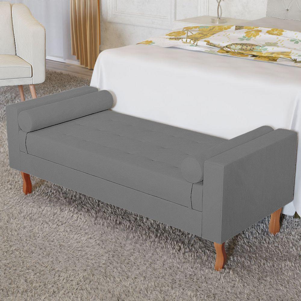 Recamier Baú Félix Solteiro 120cm Corano Cinza - 1