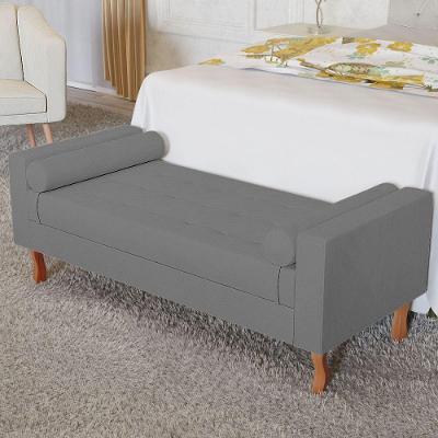 Recamier Baú Félix Solteiro 120cm Corano Cinza