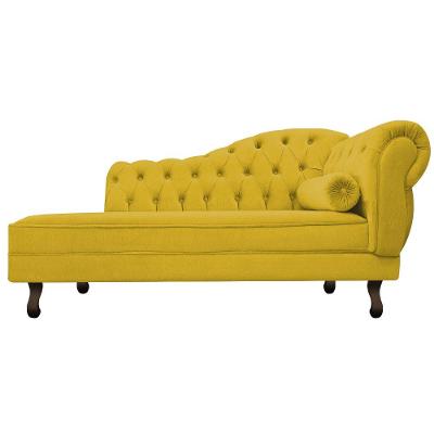 Diva Recamier Diana 140cm Lado Esquerdo Suede Amarelo