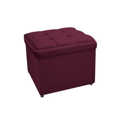 Calçadeira Copenhague 90cm Solteiro Suede Bordô