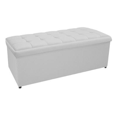 Calçadeira Copenhague 195cm King Size Suede Branco