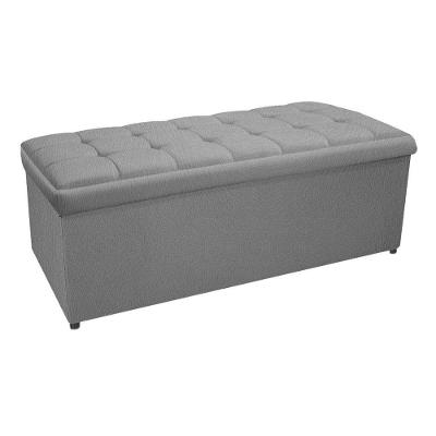 Calçadeira Copenhague 160cm Queen Size Suede Cinza