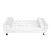 Recamier Baú Félix Solteiro 195cm Suede Branco - 5