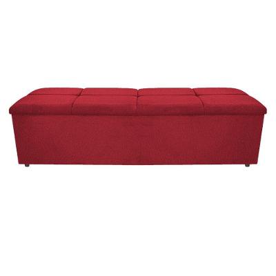 Calçadeira Munique 195cm King Size Suede Vermelho