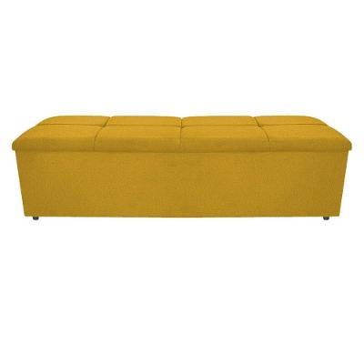 Calçadeira Munique 160cm Queen Size Suede Amarelo