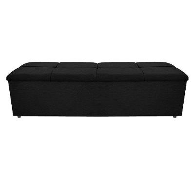 Calçadeira Munique 160cm Queen Size Corano Preto