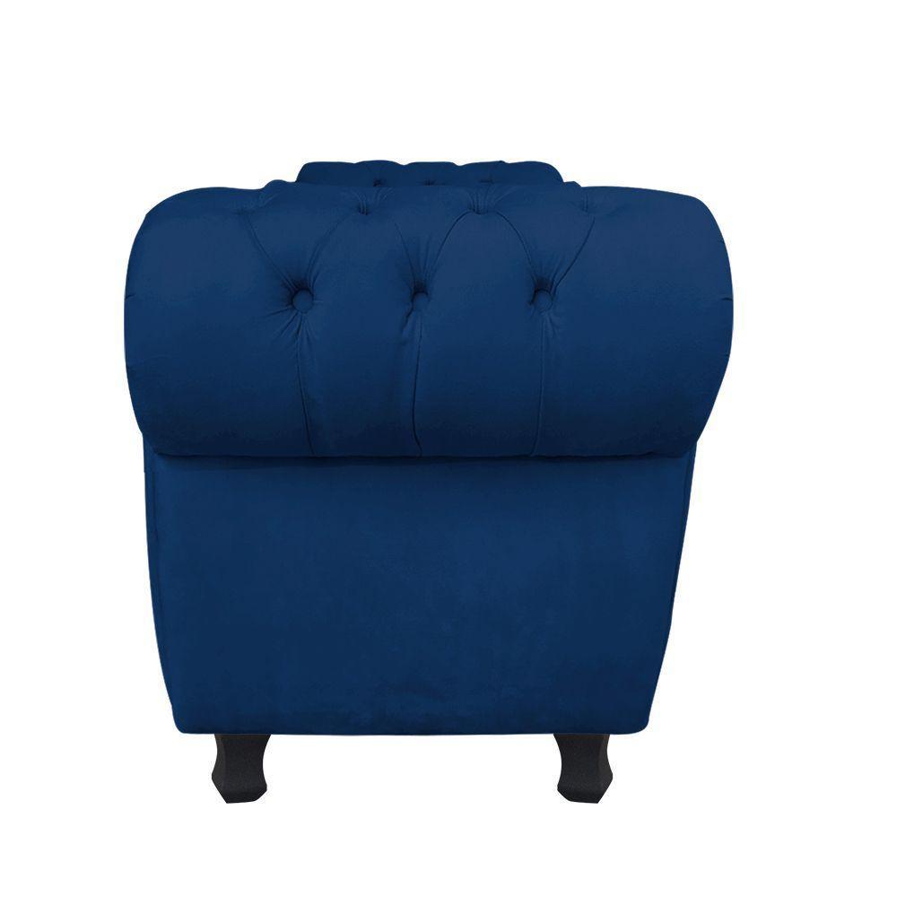 Recamier com Baú Grécia Suede Azul Marinho - 2
