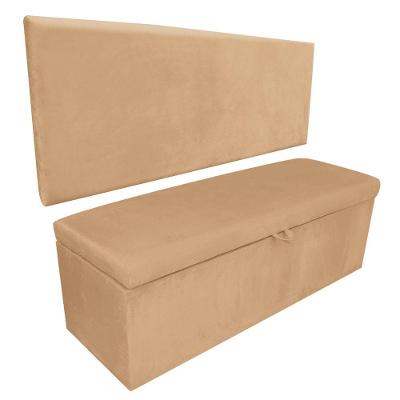 Kit Calçadeira Painel Clean 100cm Suede Caramelo Sisal