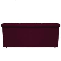 Calçadeira Baú estofada Mel 90 Cm Solteiro com Capitonê Suede Bordô - 5