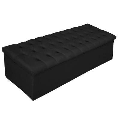 Calçadeira Baú Mel 160 Cm Queen Size Preto
