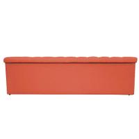 Calçadeira Baú Mel 140Cm Casal com Capitonê Suede Terracota