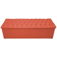 Calçadeira Baú Mel 140Cm Casal com Capitonê Suede Terracota - 6