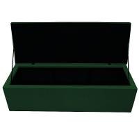 Calçadeira Baú Mel 140 Cm Casal com Capitonê Suede Verde - 3