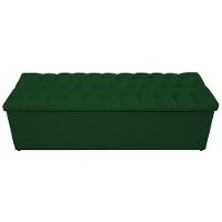 Calçadeira Baú Mel 140 Cm Casal com Capitonê Suede Verde - 6