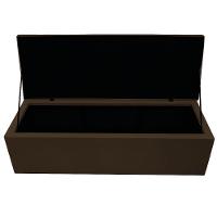 Calçadeira Baú Mel 140 Cm Casal com Capitonê Suede Marrom - 2