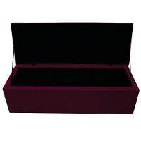 Calçadeira Baú Mel 160 Cm Queen Size Bordô - 3