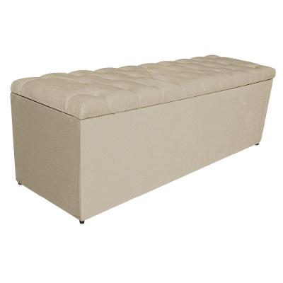 Calçadeira Liverpool 195cm King Size Corano Bege