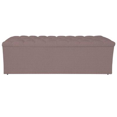 Calçadeira Liverpool 160cm Queen Size Linho Rosê
