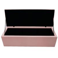 Calçadeira Baú Mel 140 Cm Casal com Capitonê Suede Rosê - 3