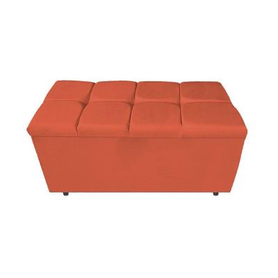 Calçadeira Estofada Manchester 90Cm Solteiro Suede Terracota