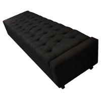 Calçadeira Baú Casal Everest P02 140cm Para Cama Box Suede - Doce Sonho Móveis Preto - 9