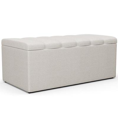 Calçadeira Recamier Baú Solteiro 100X50 Cm Champagne