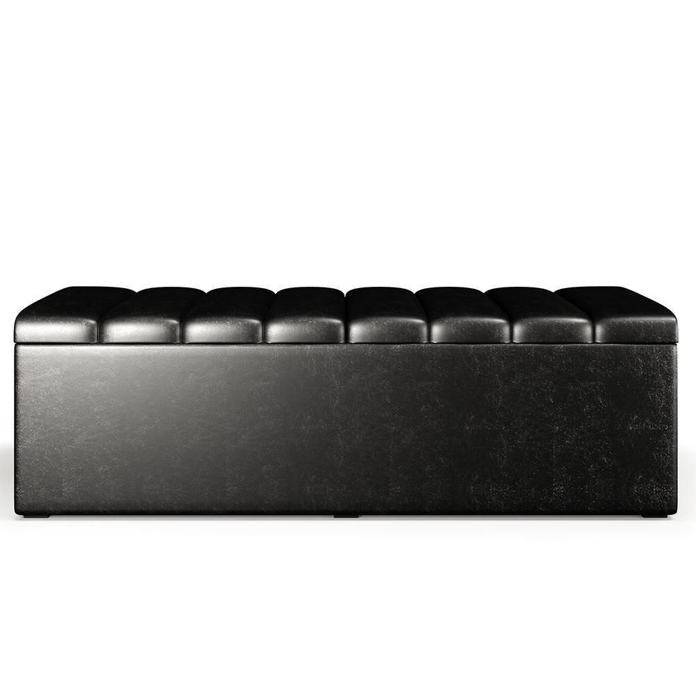 Calçadeira Recamier Baú Casal Queen 160X50 Cm Preto - 6