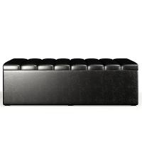 Calçadeira Recamier Baú Casal Queen 160X50 Cm Preto - 6