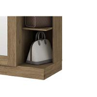 Armário Sapateira Casal Duetto 1 Porta c/Espelho Castanho - Henn